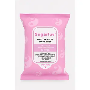 Micellar Water Facial Cleansing Wipes infused with Coconut & Rosewater extracts 30ct