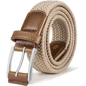 Stretch Belt Men,Mens Gift Woven Braided Web Belt 1 3/8 for Golf Casual Pants Shirts Jeans