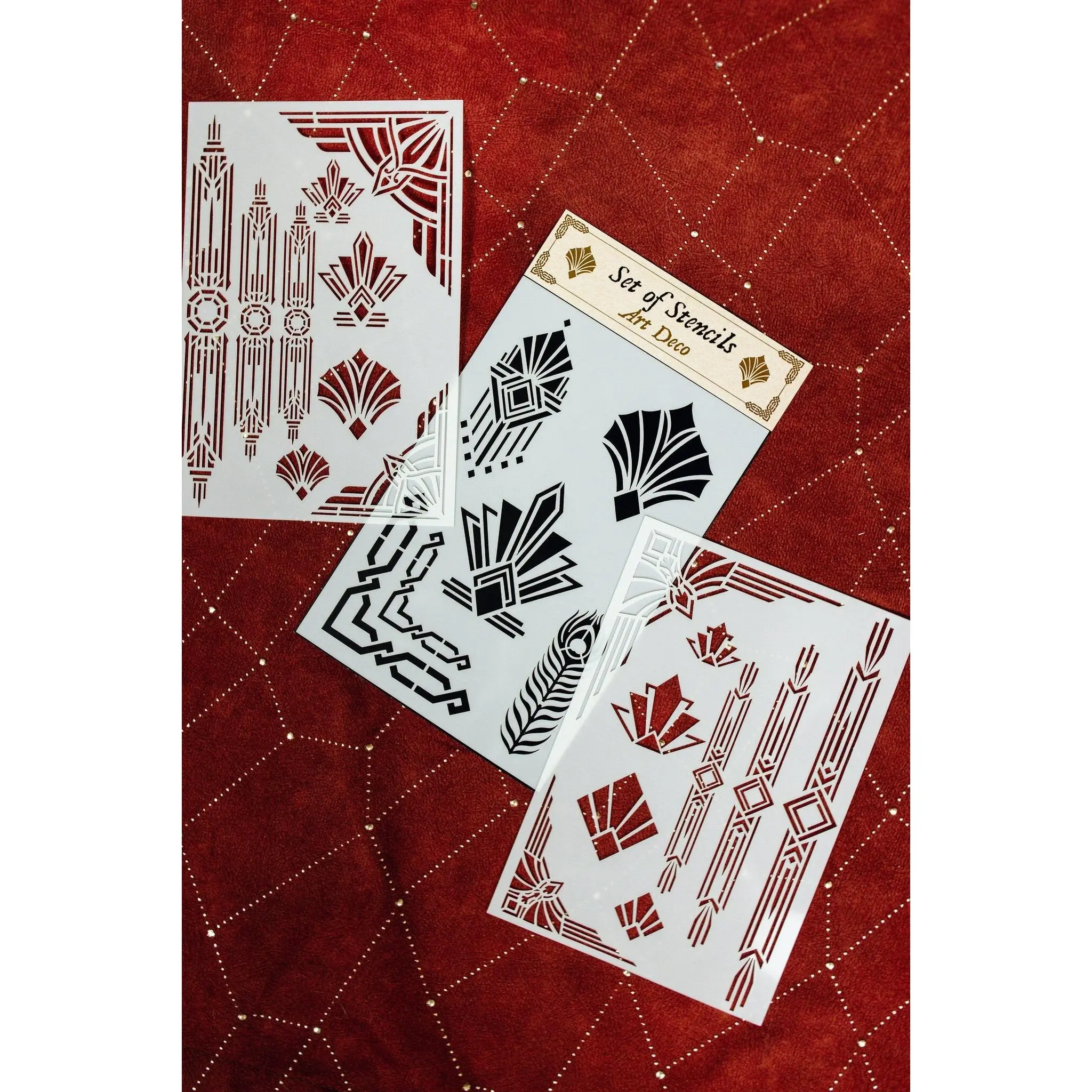 Art Deco Set of Stencils