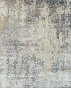 HomeRoots 569460 8 x 10 ft. Blue Abstract Hand Knotted Rectangle Area Rug