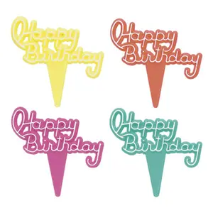 Happy Birthday Cupcake Toppers 12 Count