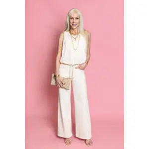 Romantic Chevron Texture Bubble Tank w Gold Trim