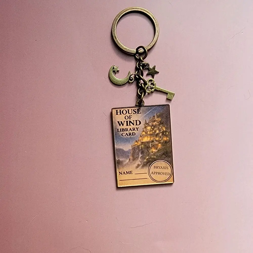 House of Wind Keychain, ACOTAR Inspired Library Card, Night Court Bookish Gift
