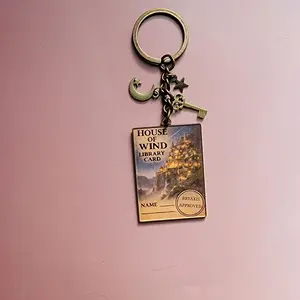 House of Wind Keychain, ACOTAR Inspired Library Card, Night Court Bookish Gift