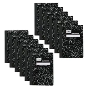 Mead Composition Notebook, 12 Pack, College Ruled Paper, 7-1/2" x 9-3/4", 100 Sheets per Comp Book, Black Marble (72938)
