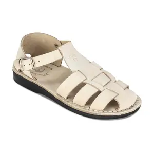 Daniel - Leather Fisherman Sport Sandal | White Nubuck