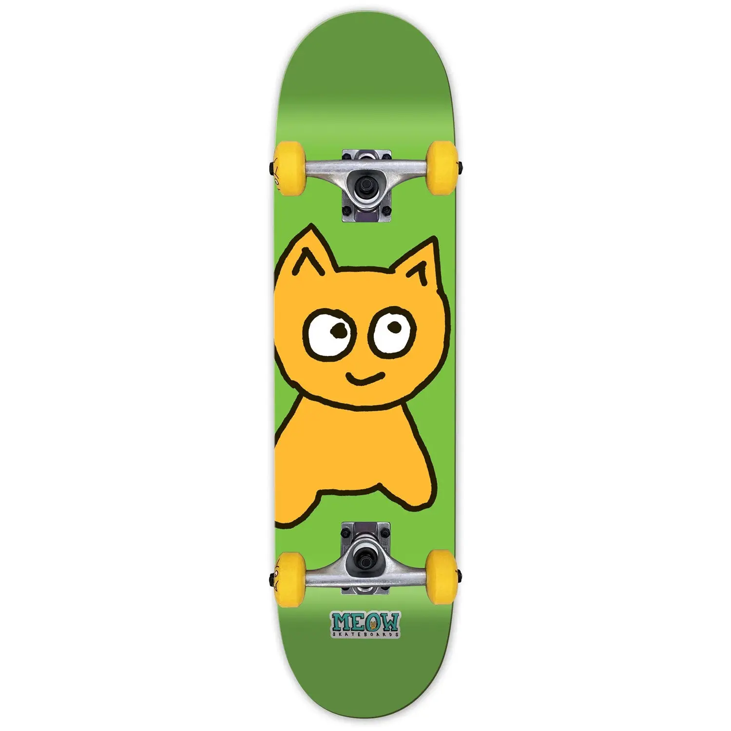 Meow Skateboard Complete Big Cat Green 8.0" x 31.5"