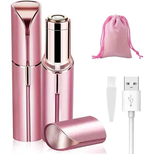 Women's Compact Electric Hair Remover - Mini Portable USB Rechargeable Razor Epilator for Multiple Areas (Lips, Chin, Armpit) (Pink),summerwins