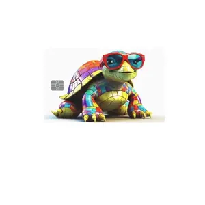 Set of 2 Debit Card Sticker Turtle Removable Decal Durable Waterproof