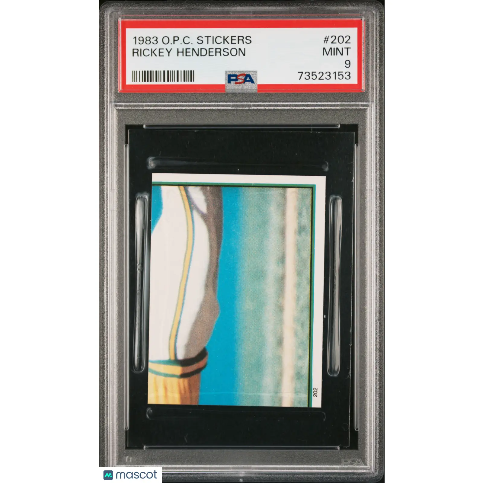 Rickey Henderson PSA 1983 O Pee Chee Stickers Baseball #202 9 73523153
