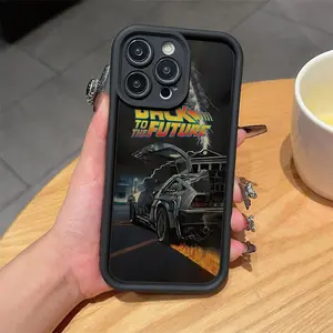 Back to Future Delorean Car Pattern Tpu Anti-Drop Protection Phone Case for iPhone 6/7/8/x/XS/XR/XS Max/11/12/13/14/15/16/17 Pro Max