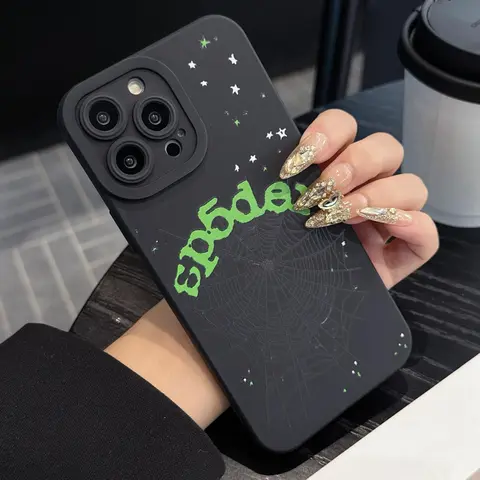 Spider Web Pattern High-Quality TPU Phone Case - Flexible TPU Feels Soft Yet Durable, Full Body Impact Resistant, Light Yet Tough Shockproof Cover for Multiple iPhones (17 Pro Max,17 Air,16,16E,15,14,13,12,11 Pro Max,X/XS MAX,SE4)