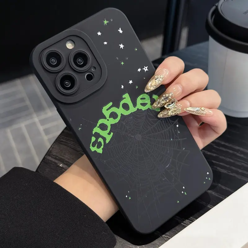 Spider Web Pattern High-Quality TPU Phone Case - Flexible TPU Feels Soft Yet Durable, Full Body Impact Resistant, Light Yet Tough Shockproof Cover for Multiple iPhones (17 Pro Max,17 Air,16,16E,15,14,13,12,11 Pro Max,X/XS MAX,SE4)