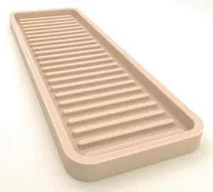 Flawless Sandy Silicone Sink Organizer Tray, Heat Resistant Countertop Protector, 12"X4"