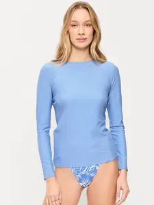 Old Navy Women's Long-Sleeve Matte Rashguard Swim Top