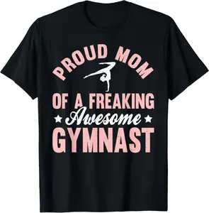 100% Cotton Gymnast Gymnastics Handstand Tumbling Mom Mother T-Shirt