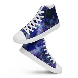 galaxy print | men’s high top canvas shoes