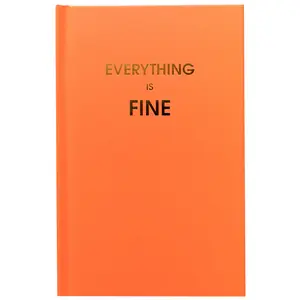 Everything is Fine - Neon Red Hardcover Journal - Daily Writing Journal - Manifestation Journal - Diary