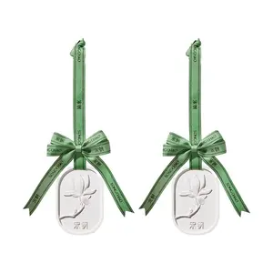 SONG CHAO 2 Pack Diatomaceous Earth Scented Hanging Diffuser - Long-Lasting Aroma Stone for Wardrobe, Car, and Home - Lakeside Lotus & Sweet Osmanthus Fragrances