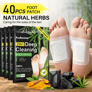 10/20/40pcs Natural Ginger & Bamboo Vinegar Detox Foot Patches, Bamboo Charcoal Deep Cleansing, Herbal Foot Pads for Relaxation, Mood Boost & Better Sleep, Premium Wellness Foot Care