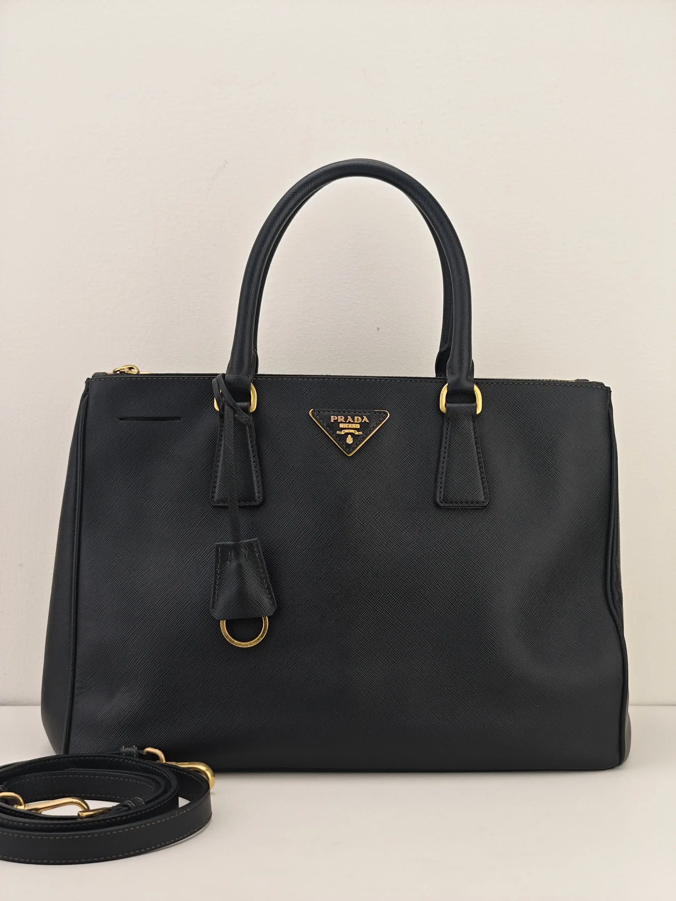 Pre-owned Saffiano leather Crossbody bags Prada Galleria Small Crossbody Bag【58】