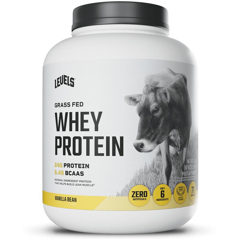 Levels Whey Protein, Grass Fed, No Artificials, 24G of Protein Workout Supplement Fitness Endurance Supplement Mass Gainer