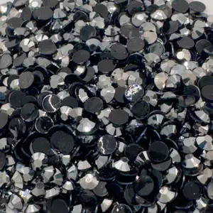 Hematite Resin Silver Back Rhinestones for Jewelry Making