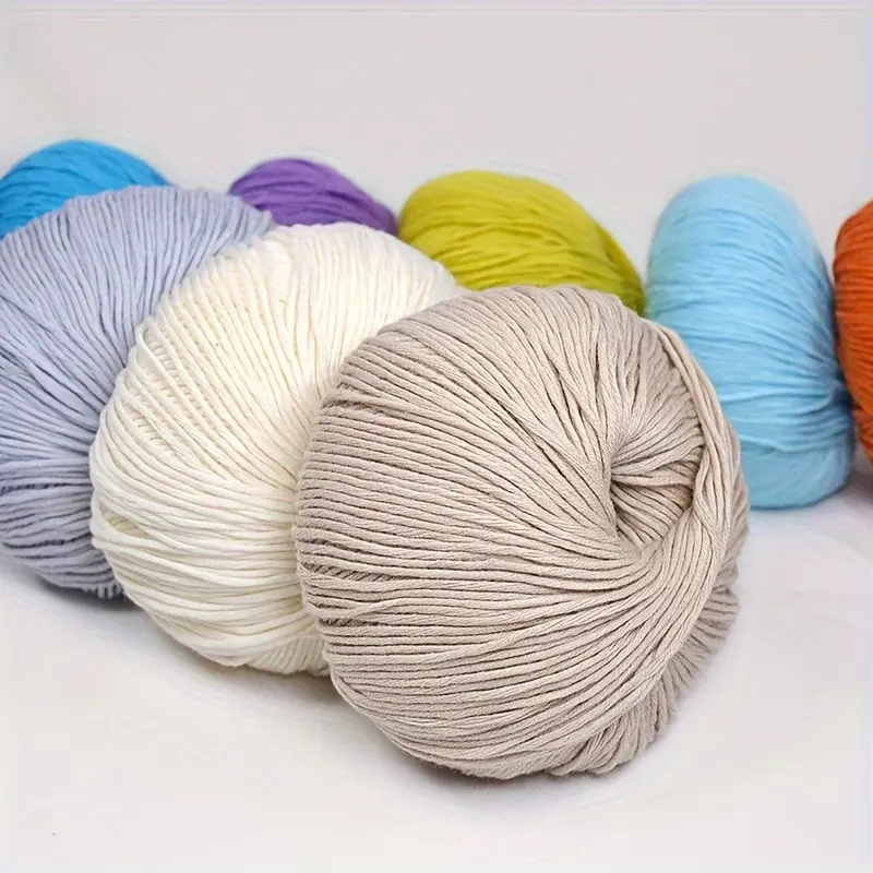 4counts 100% Cotton Thread Yarn - Ultra-Soft & Hypoallergenic - 200g for Skin-friendly Hand Knitting & Crocheting - Perfect for Hats, Jackets, Scarves, Dolls, Bags, & Sweaters - Versatile Crafting Joy
