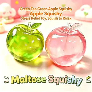 2-Pack Apple Squishy Toy, Ultra Slow Rebound Malt Texture, Soft Compression Stress Relief, Adult & Kids, Anxiety Relief, Birthday Gift