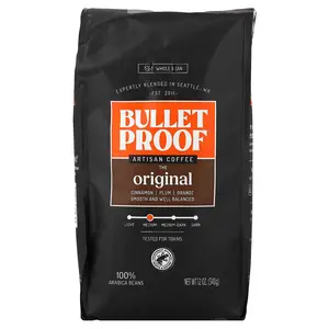 BulletProof Artisan Coffee, Whole Bean, Medium Roast, 12 oz (340 g) BulletProof Artisan Coffee, Whole Bean, Medium Roast, 12 oz (340 g)