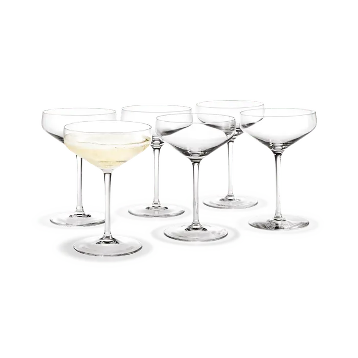 Holmegaard Perfection Cocktail Glass, Clear, 12.8 Oz, 6 Pcs.