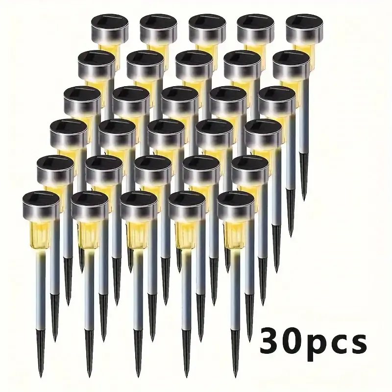 30 Waterproof Outdoor Solar Landscape Lawn Lights – Warm Light, for pathways, gardens, holiday decorations (Christmas, Halloween), and outdoor activities (parties, barbecues) sohochic