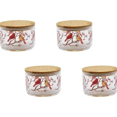 Temp-tations Stackable 18-oz Glass Bowls with Wood Lids