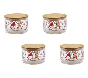 Temp-tations Stackable 18-oz Glass Bowls with Wood Lids