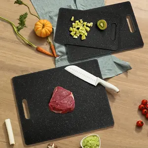 1/3pcs Marble Texture Food Grade PP Cutting Board, Double-Sided Easy Clean Chopping Board with Handle, Kitchen Must-Have for Home & Dorm Use