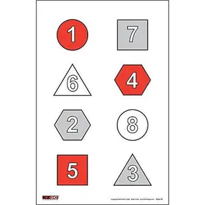 25 EZ2C Targets Style 25 USA MADE Shooting Range Paper Targets (Pad of 25) 11"x17"