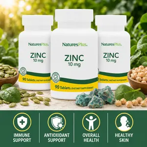 Zinc 10mg Vegetarian Tablets, Immune, Cellular Growth, Metabolism, Digestion & Vision Support, Gluten-Free Mineral Supplement, 90 Tablets