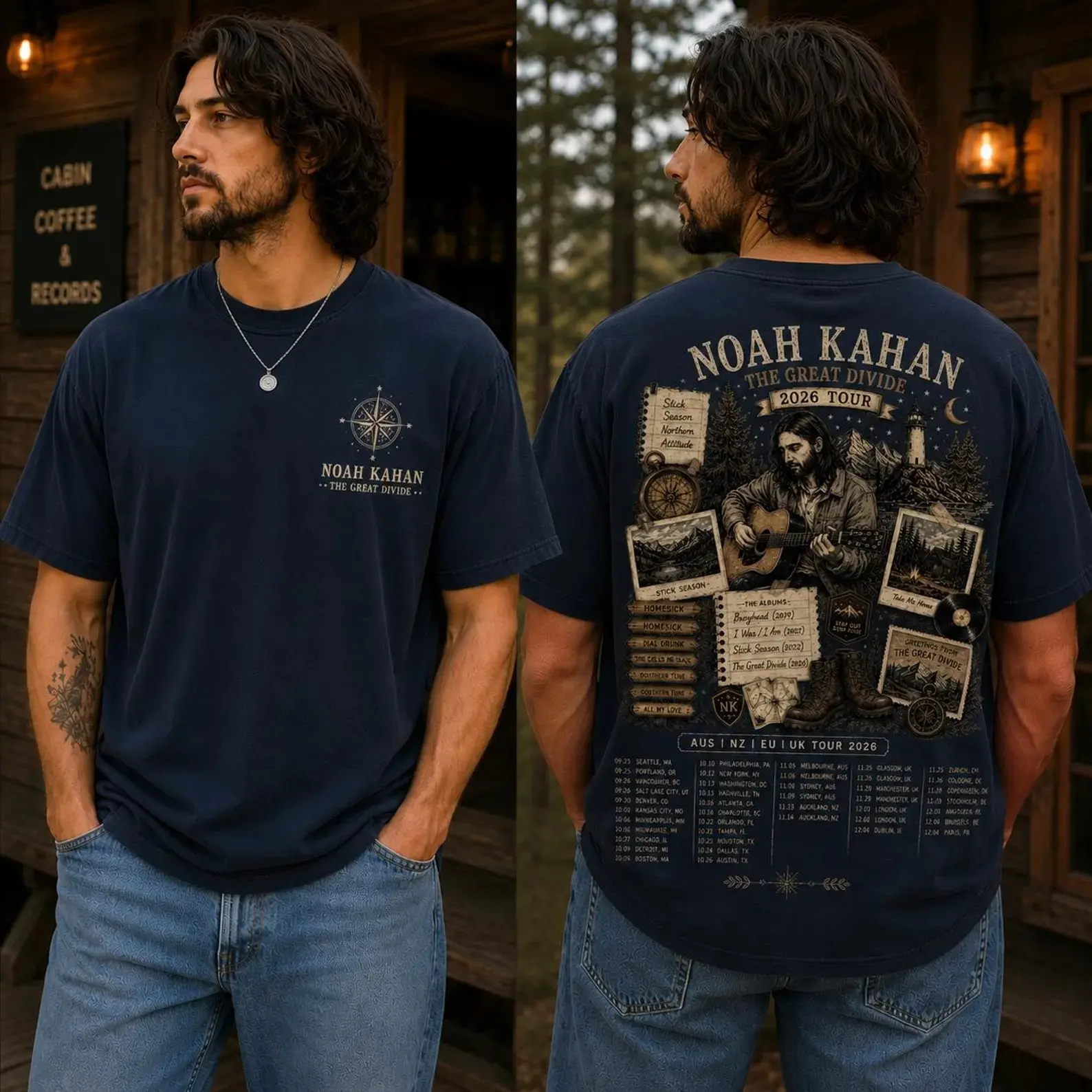 The Divide Tour 2026 Concert T-Shirt, Folk Music Graphic Tee