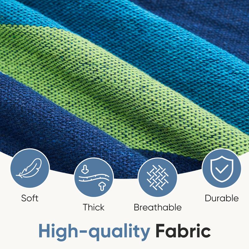 Double Hammock with Space Saving Stand, Heavy Duty Steel Frame, Portable for Outside & Indoor Use, 450lbs Capacity, Easy Assembly, Carrying Bag Included