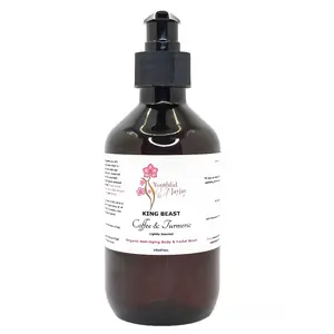 KING BEAST: Coffee & Turmeric Body & Facial Wash- Organic, Handcrafted, 10 oz.