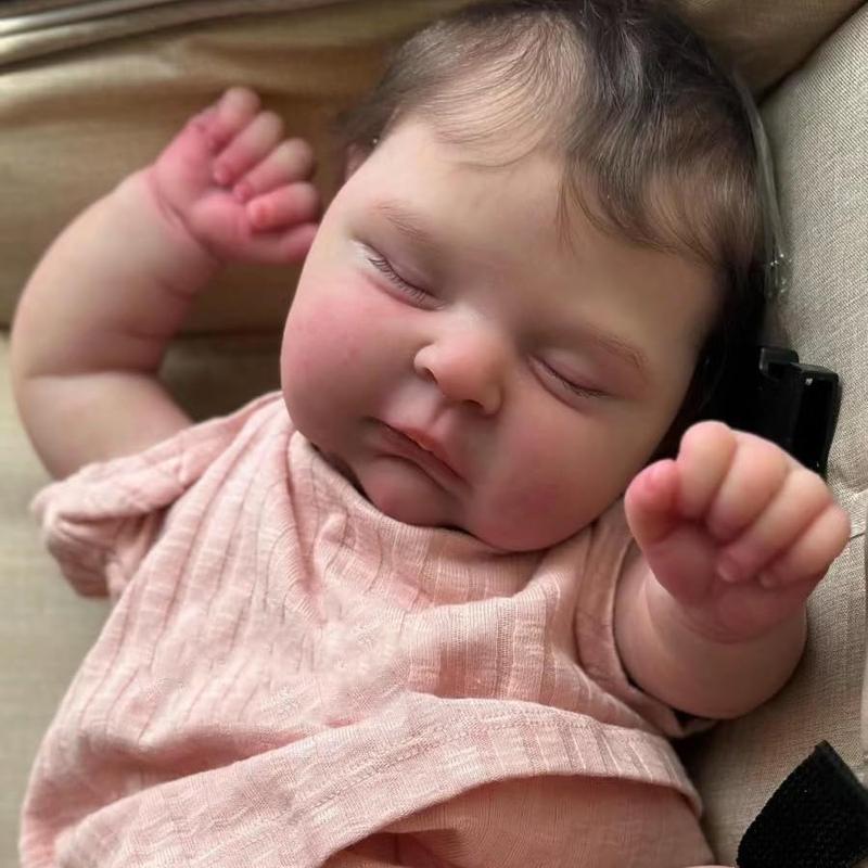 Peaches Reborn Baby Doll 20 Inch Soft Vinyl Realistic Newborn Dolls Lifelike Baby Dolls Clothes and Accessories for 3+ Year Old Girls