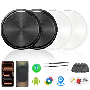 Dual System Air Tracker Tag PRO 4 Pack, Smart Key Finder Works with Android Google Find Hub or iOS Apple Find My APP, BT Item Locator for Luggage, Suitcase, Bags