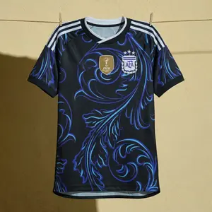 2026 Home & Away Argentina National Soccer Team Style Jersey Home Shirt, Patriotic Football Jersey, All Over Print Unisex Soccer Jersey, Sports Fan Apparel Top