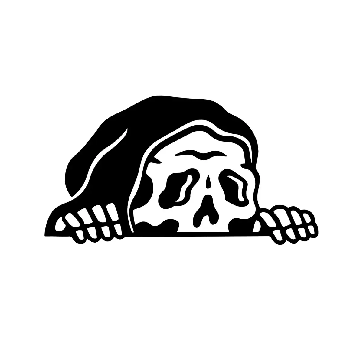 Peeking Reaper Car Decal - Durable Vinyl Sticker Peeking Reaper Car Decal - Durable Vinyl Sticker
