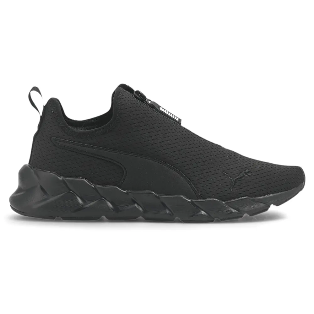 PUMA Womens Weave Zip Slip On Training Sneakers Shoes - Black