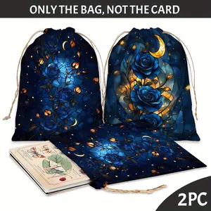 2pcs Tarot Card Gift Bags - Tarot Card Protection Drawstring Bags - Dice Storage Bags - Card & Jewelry Bags - Gift Bags