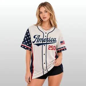 Custom America 250 Jersey, USA Independence Day Baseball Shirt, Personalized Name Number Patriotic Outfit