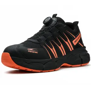 Netanac Steel Toe Shoes for Men Women, Comfortable Breathable Safety Sneakers, Lightweight Wide Work Shoes