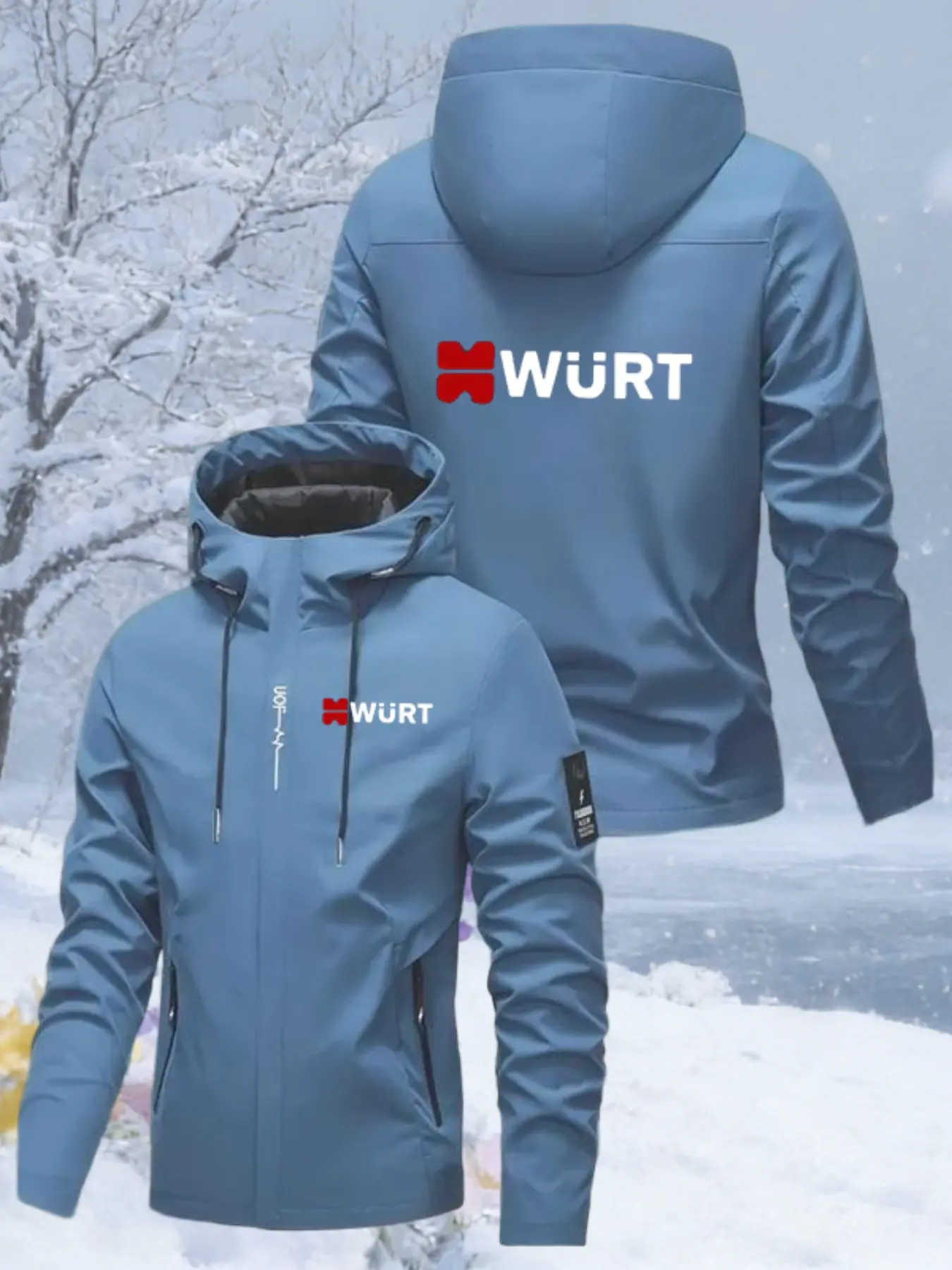 Men's Casual Hooded Windbreaker, Fashion Music Theme Letter Print Jacket, Lightweight Zipper Hoodie, Spring Outerwear for Drummers