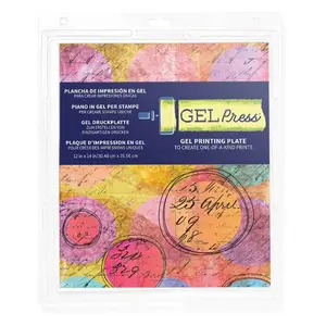 GEL Press 12 x 14 Gel Printing Plate for Monoprinting & Mixed Media - Large Size for Fabric, Paper, and Stencils - Safe & Reusable Non-Toxic Material - Easy to Use for Artists and Crafters